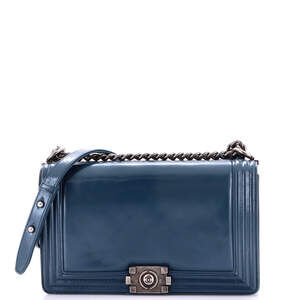 Chanel Old Medium Reverso Boy Flap Bag Glazed Calfskin